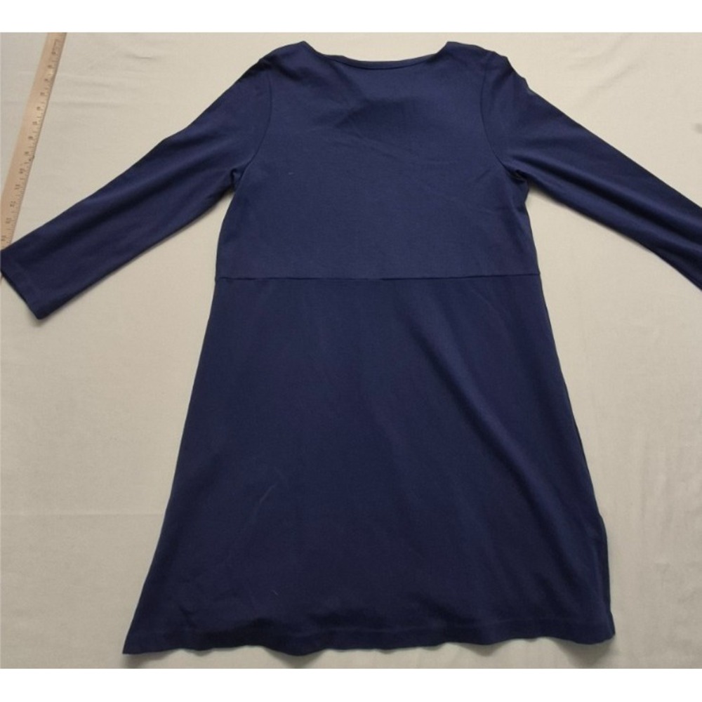 J Jill Women's Ponte‎ Tunic Small blue boat neck long sleeves classic stretch - Picture 12 of 16